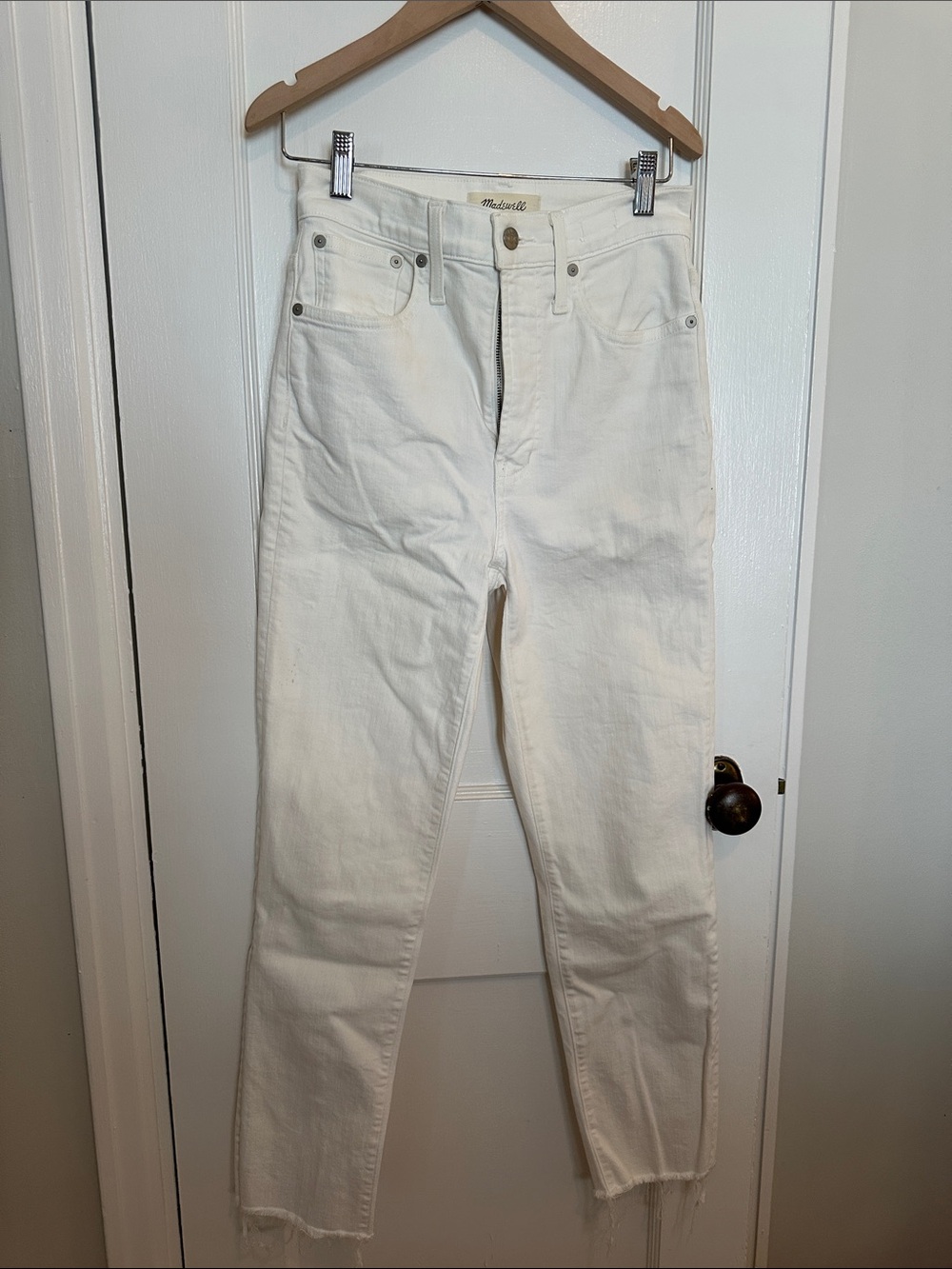 Madewell Perfect Vintage Crop White Jeans, 25